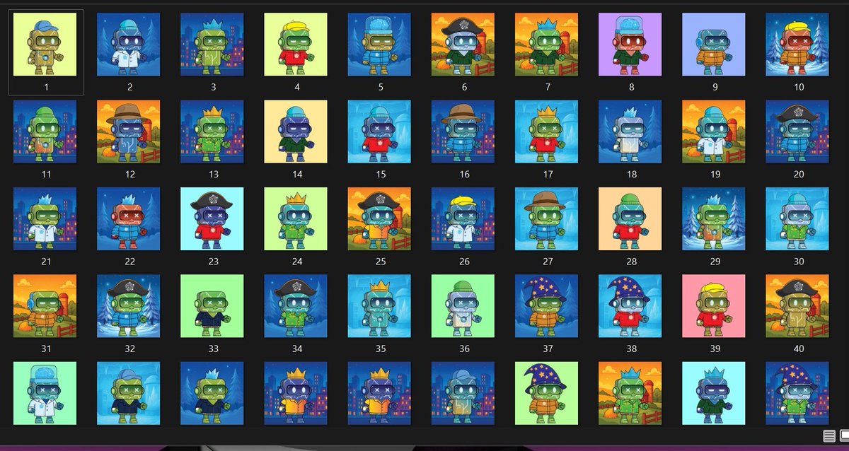 After months of grinding, learning, and perfecting my 2D art skills… it's finally here.

Meet Chill Bots my first ever 2d Hand drawn NFT collection on Chia ❄️
500 uniquely designed frosty bots built to dominate the ICEVERSE.

This is just the beginning. 🧊🚀

Stay tuned 😉