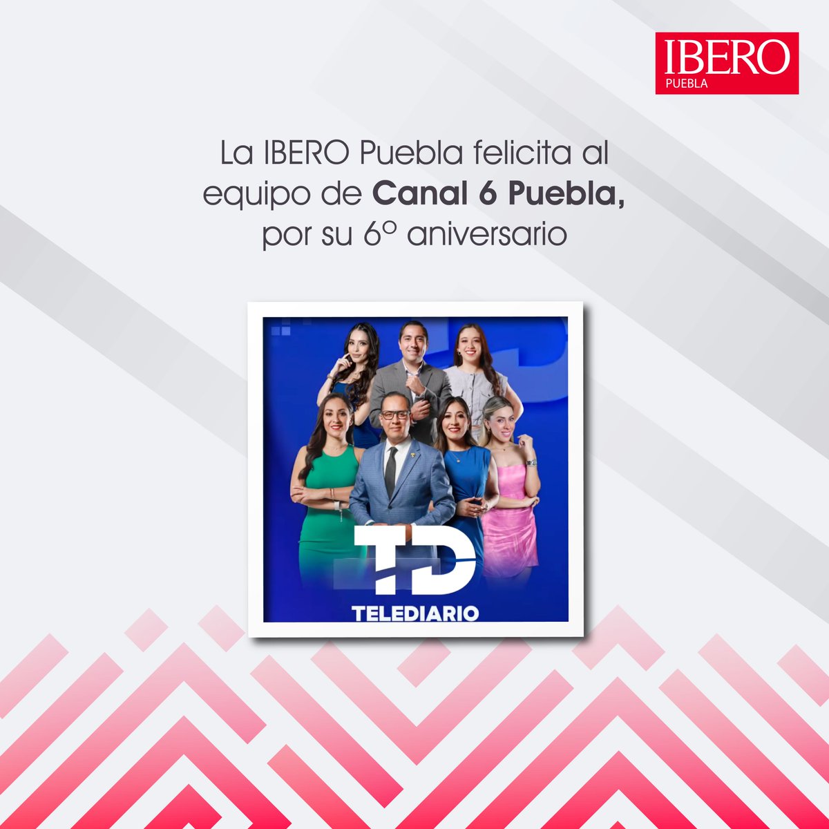 Desde la IBERO Puebla enviamos una felicitación al Canal 6 Puebla, por seis años de ser un espacio para el periodismo y comunicación crítica.