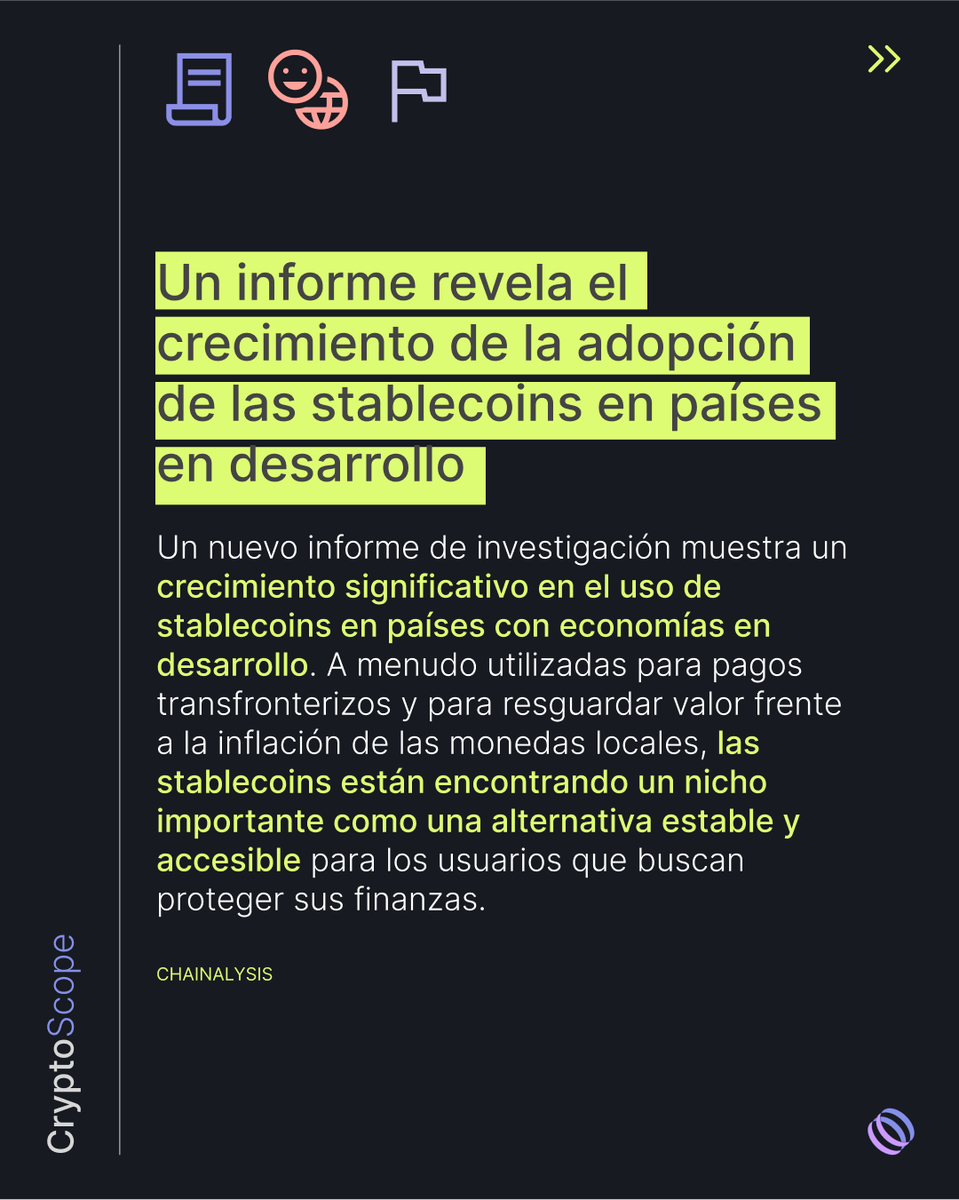 orbi_finance's tweet image. Crypto Scope Weekly 🌍  

📈 Bitcoin registra un repunte y marca un nuevo máximo anual.

💵 Stablecoins ganan terreno en países en desarrollo, según un nuevo informe.

⚡ Ethereum alcanza un hito de eficiencia con su última actualización.

#CryptoNews #Bitcoin #Stablecoins…