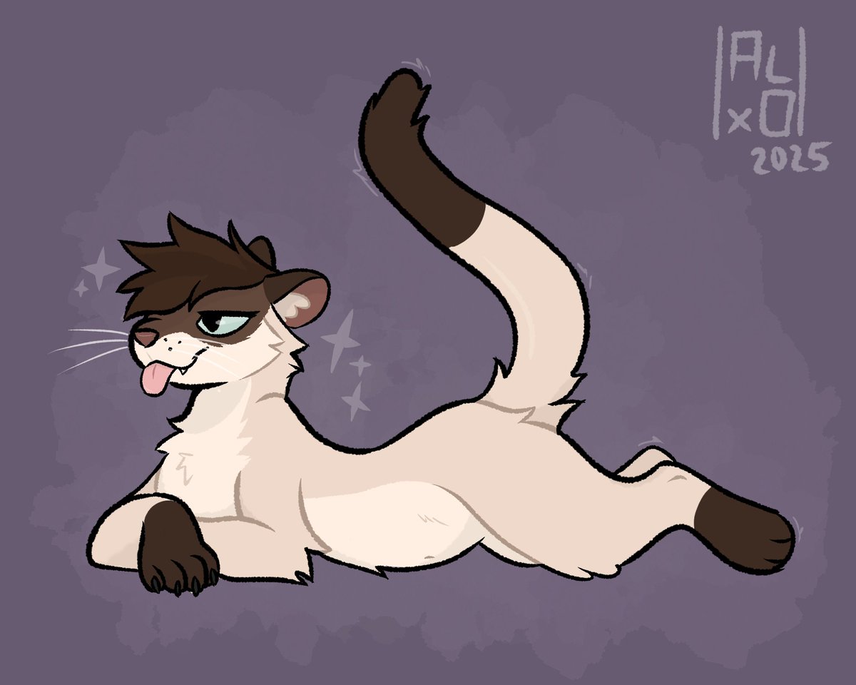 I felt like drawing a siamese cat ~

What name should we give her / him ? :3
#cat #furryartwork