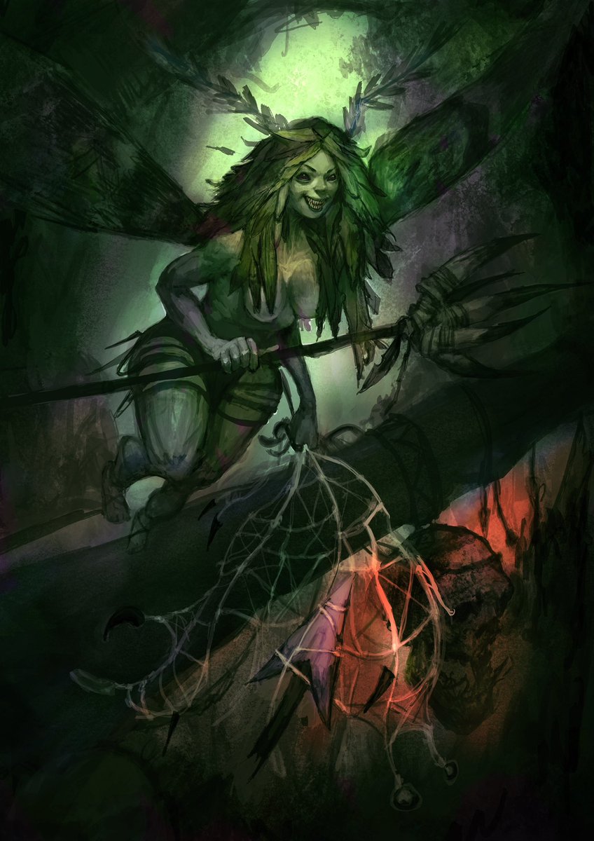 Commission for my good man <a href="/Vitrazas/">Vitrazas</a> 
Warhammery greyscale art for his pen and paper warhammer fairy NPC n some colos. Thanks for commissioning me friend!