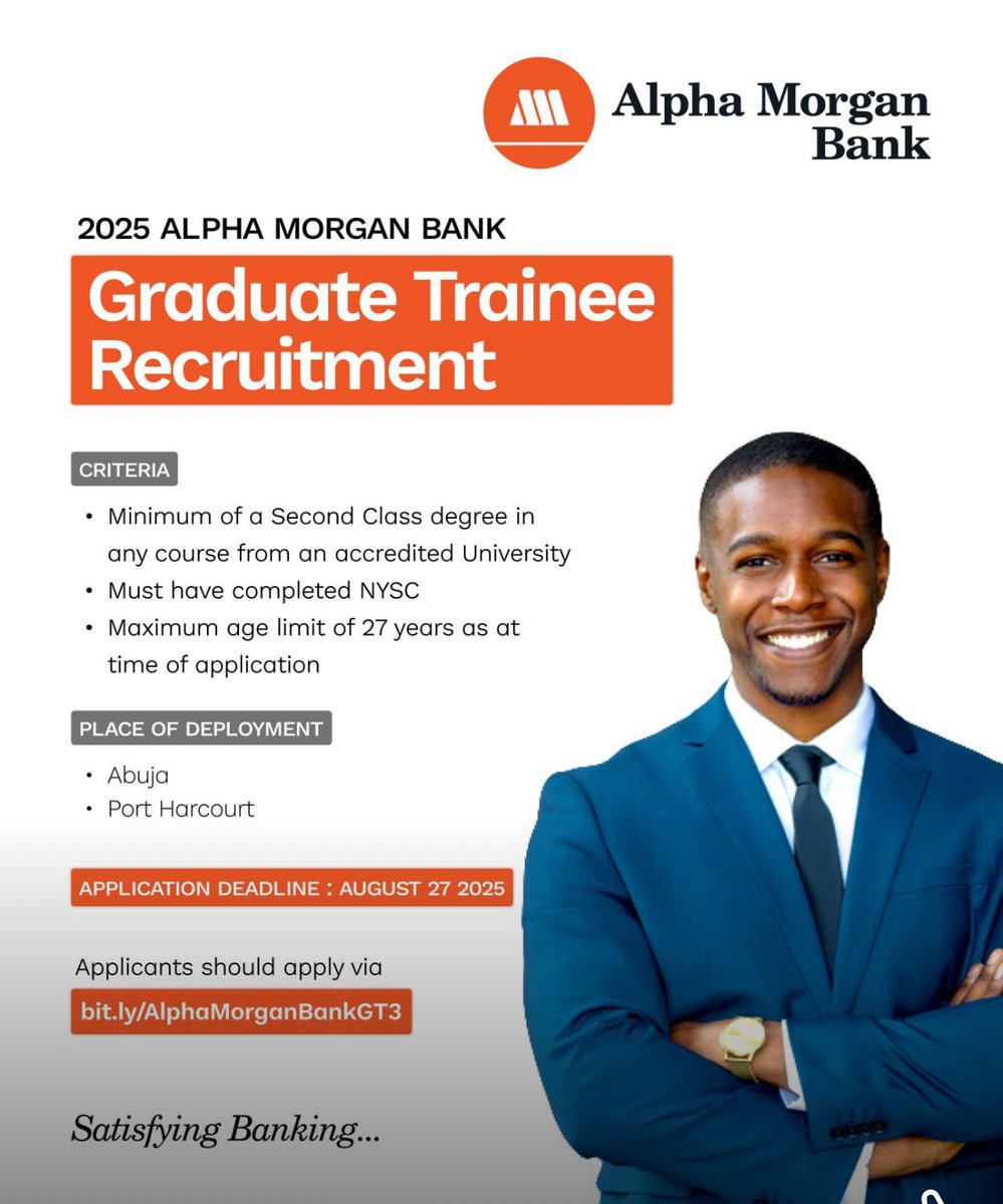 Graduate Trainee Programme

Are you ready to take the leap? 

Apply now and build the future with us. lnkd.in/d2ASYg5w