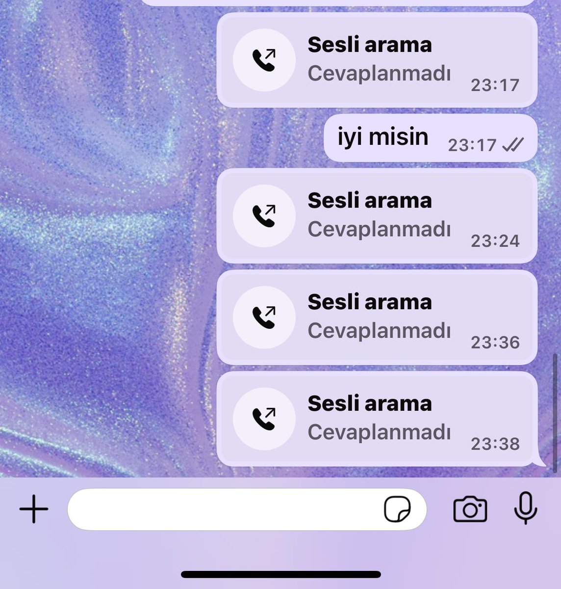 en son dedemdeyim demişti ama şimdi ulaşamıyorum nolur bana bi şey attıktan sonra imkanınız varsa iyiyim diye bilgi verin kafayı yiyorum bekleyeceğim dönene kadar