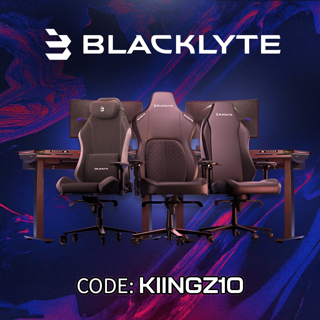 Sou o novo parceiro da marca de mesas e cadeiras Blacklyte 🧙‍♂️

Vcs devem conhecer as mesas deles, são as mesas eletricas com altura ajustavel a nivel Profissional!! 

Cadeiras e mesas usadas por grandes orgs e torneios

Code: KIINGZ10 for 10% off⚠️
blacklyte.com/KIINGZ10