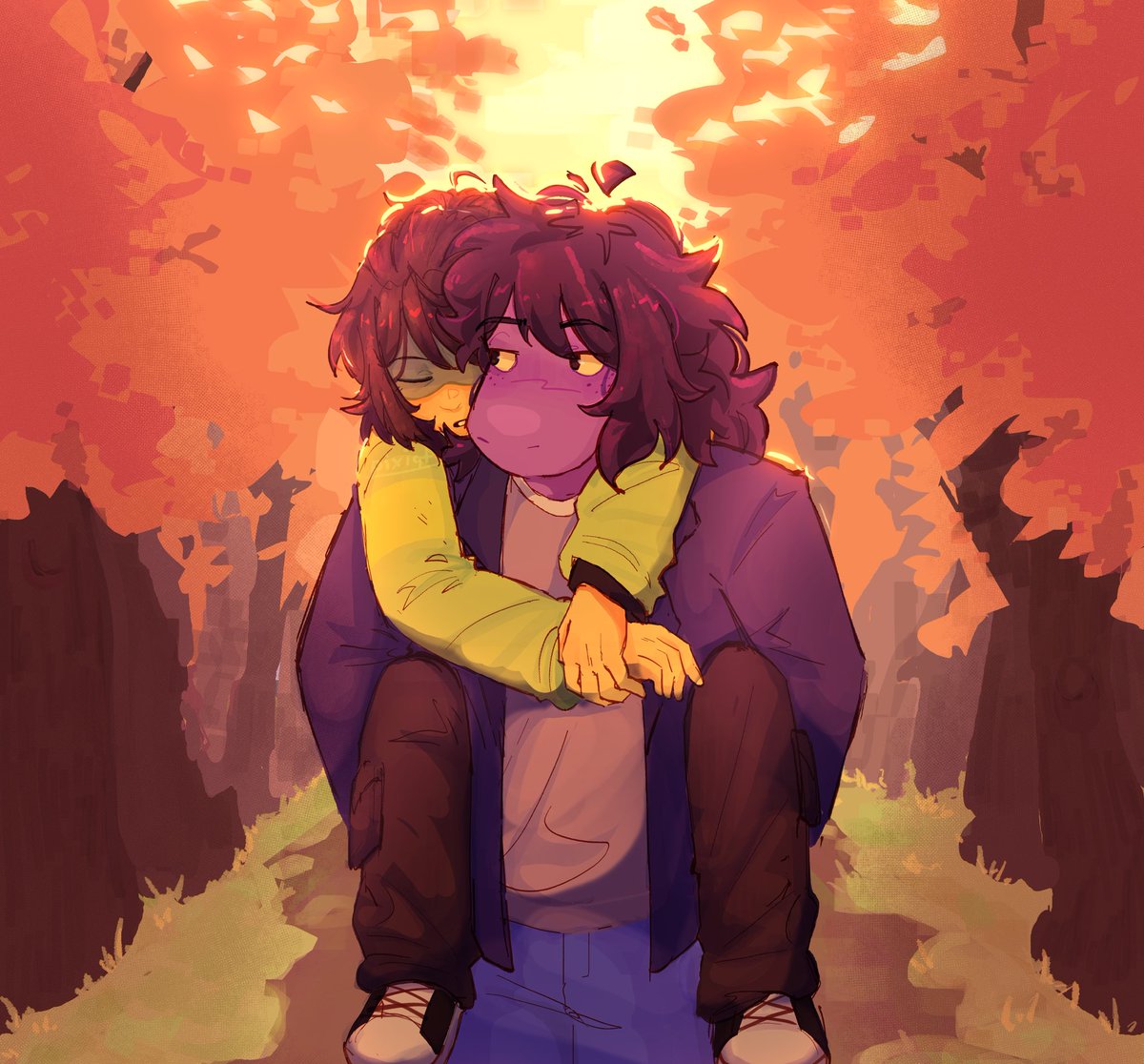 theyre eepy just like me fr

#DELTARUNE #deltarunefanart #krusie #krisdreemurr