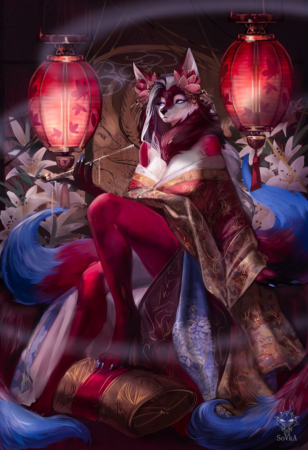 Drawing_Sofa's tweet photo. Fox Geisha
Ych for Vaela(FA)
Bright drawings are really rare for me, aren't they?
.
.
#furry #furryart #furryartist #furryartwork #digitalart #DigitalArtist https://t.co/KmgKkc9N4E