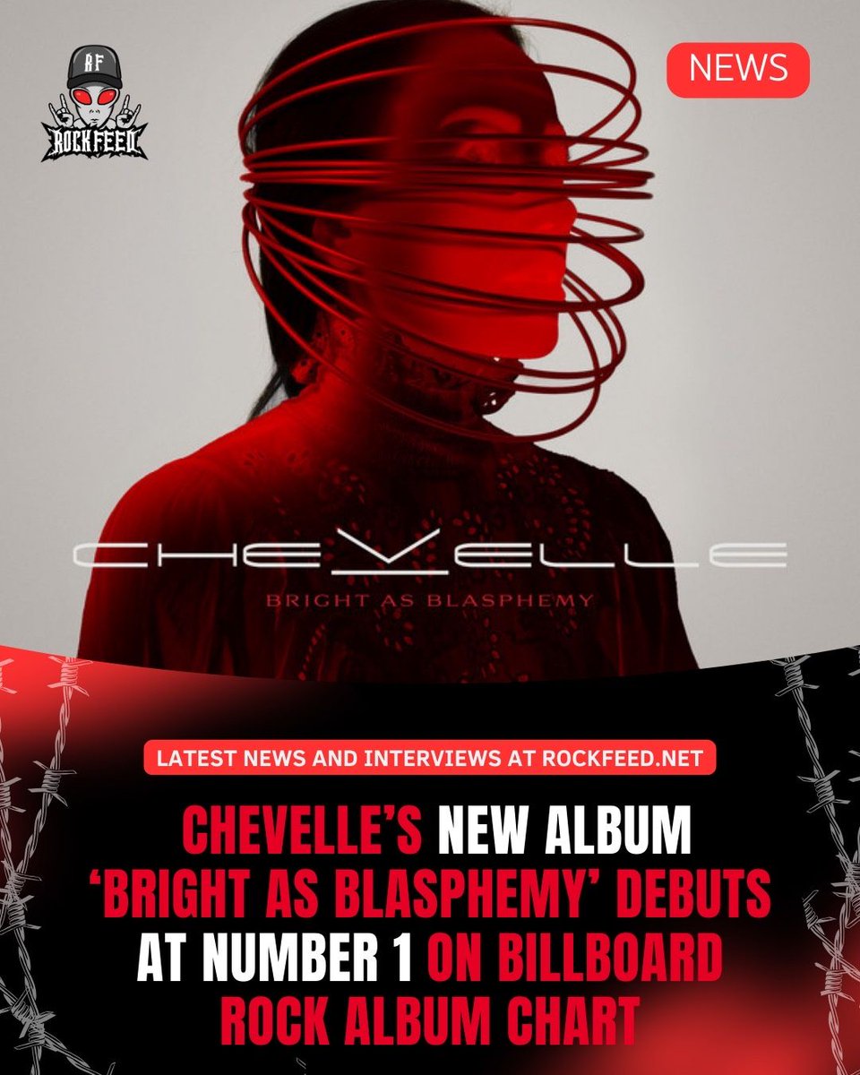 Rock Feed 🎸 (@rockfeednet) on Twitter photo Chevelle’s new album Bright As Blasphemy is making waves on the charts! 🔥
A massive moment for Chevelle and their fans, congrats to the band and their team! Chevelle’s new album Bright As Blasphemy is making waves on the charts! 🔥
A massive moment for Chevelle and their fans, congrats to the band and their team!