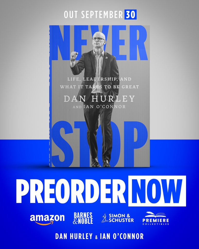 Coach K has been like family for many, many years. The advice he gave me a long time ago changed my life. It’s part of my story in ‘Never Stop,’ out next month!

lnk.bio/DanHurley