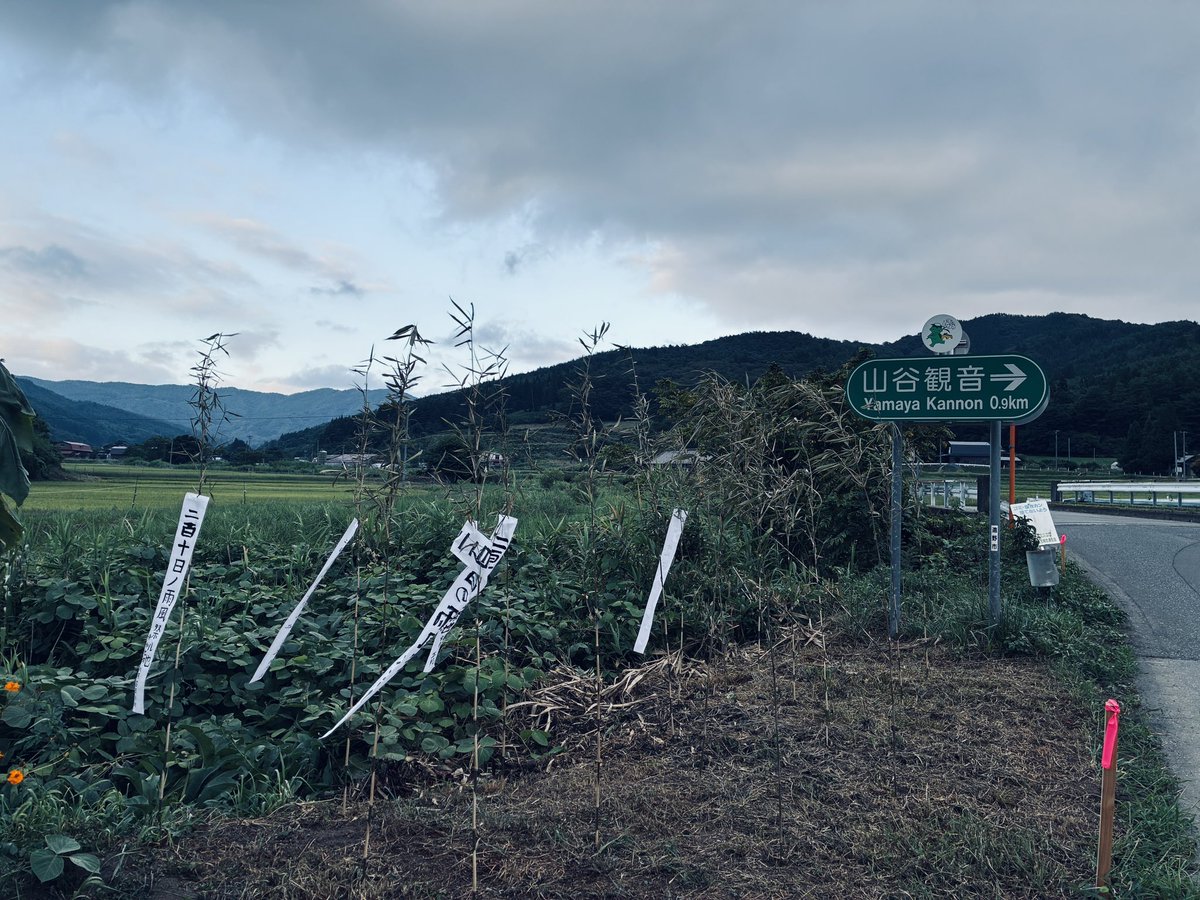 r_con_anima's tweet image. 今年は８月31日が二百十日。
毎年この投稿だけは欠かさなかったためか、ご縁があって今年は私も立札を書かせて貰いましたᝰ✍🏻！
(たまたま準備しているときに通りかかり…！)

台風の影響を受けず無事に収穫できますように🌾