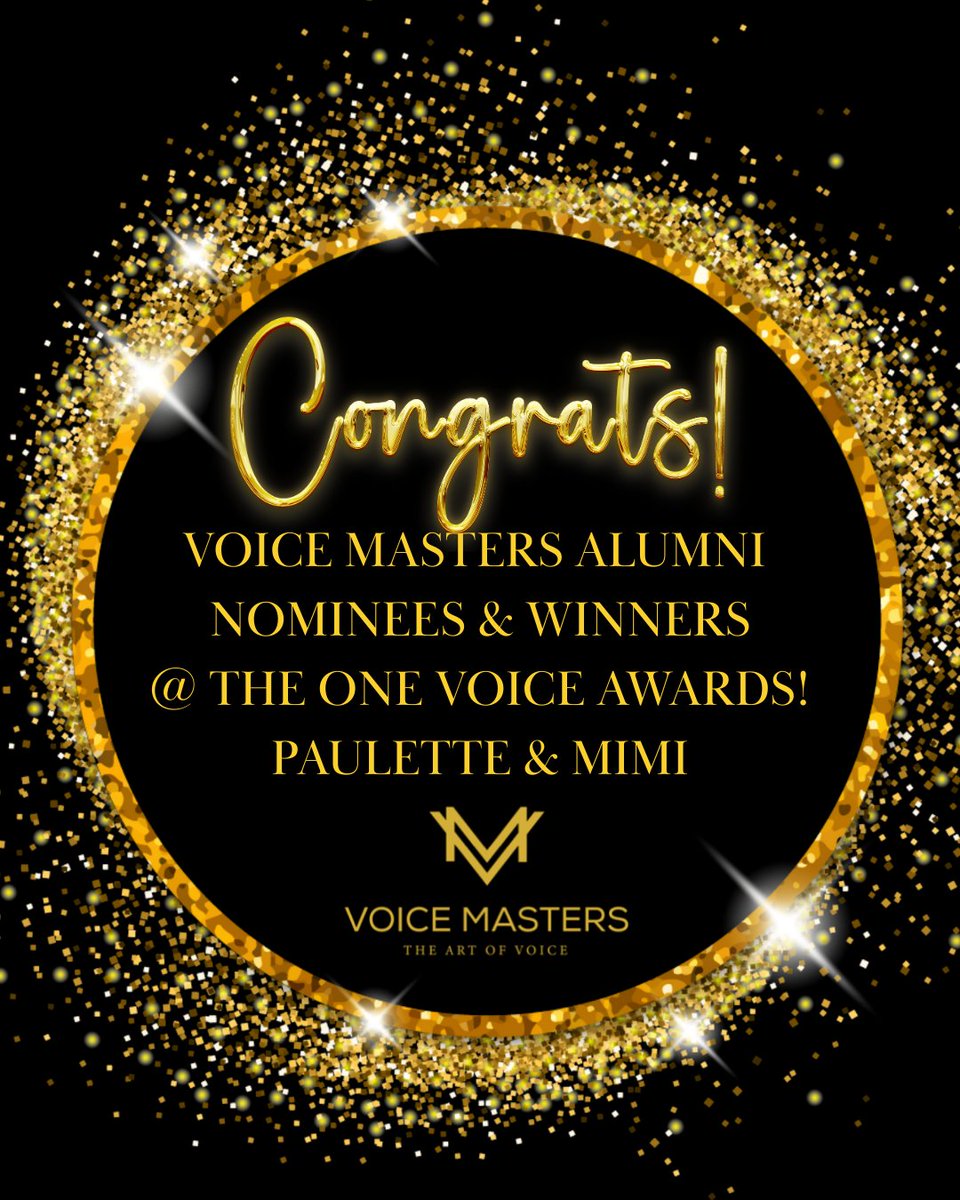 VOMasters's tweet image. 🎉 CONGRATS to all our incredible Voice Masters alumni! 🎙️ We are beyond proud of your nominations and wins at the One Voice Awards. 🌟
#VoiceMasters #OneVoiceAwards #ProudMentors #Gravyforthebrain #Voiceover
