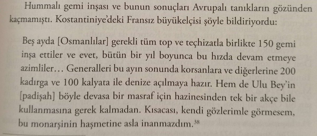 Bizzat kendi gözleriyle Osmanlı donanmasının gücüne şahit olan Fransız büyükelçisi:

"Kendi gözlerimle görmesem, bu monarşinin haşmetine asla inanmazdım."