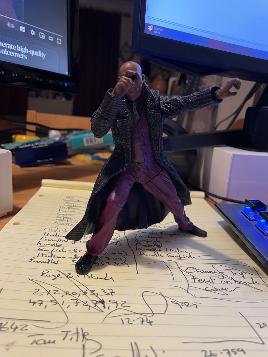 nickluckham's tweet image. “When I crush your head in the Matrix, your head is crushed in real life.”

(My nephew got me a little Morpheus toy because he thought I’d like it. I love it.)