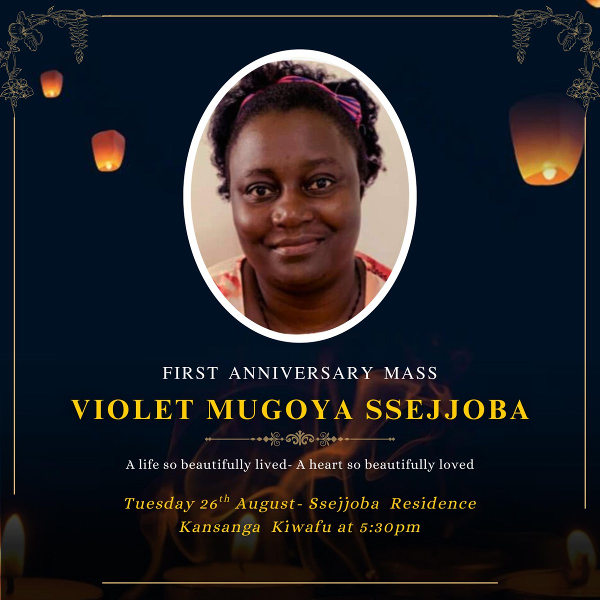 Don't bounce at Rwizi Arch Hotel, today. We will join the family  of PAG Timothy Ssejjoba  for a memorial  mass in remembrance of our own Rtn  Violet Mugoya  Ssejjoba.