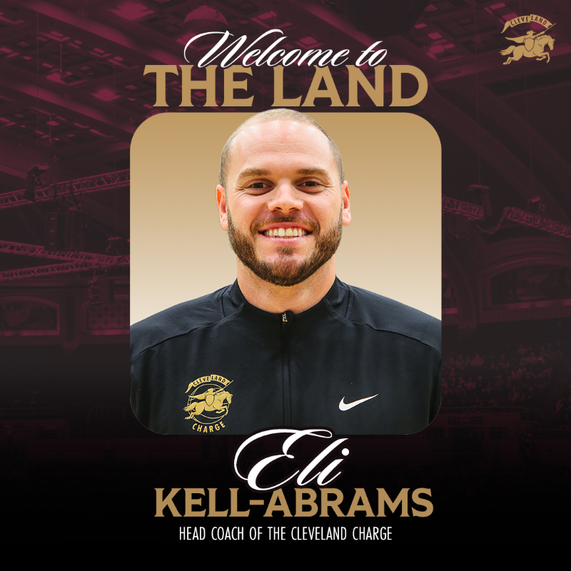 ChargeCLE's tweet photo. The Cleveland Charge name Eli Kell-Abrams as Head Coach. #ChargeOn 

READ MORE 📝: https://t.co/f2cCF4kCfT