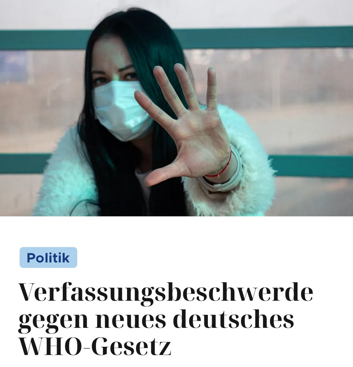 Yes! Die erste Verfassungsbeschwerde gegen die drohende Ratifizierung der geänderten Internationalen Gesundheitsvorschriften (2005) beim Bundesverfassungsgericht ist eingereicht: 
deref-web.de/mail/client/jG…
