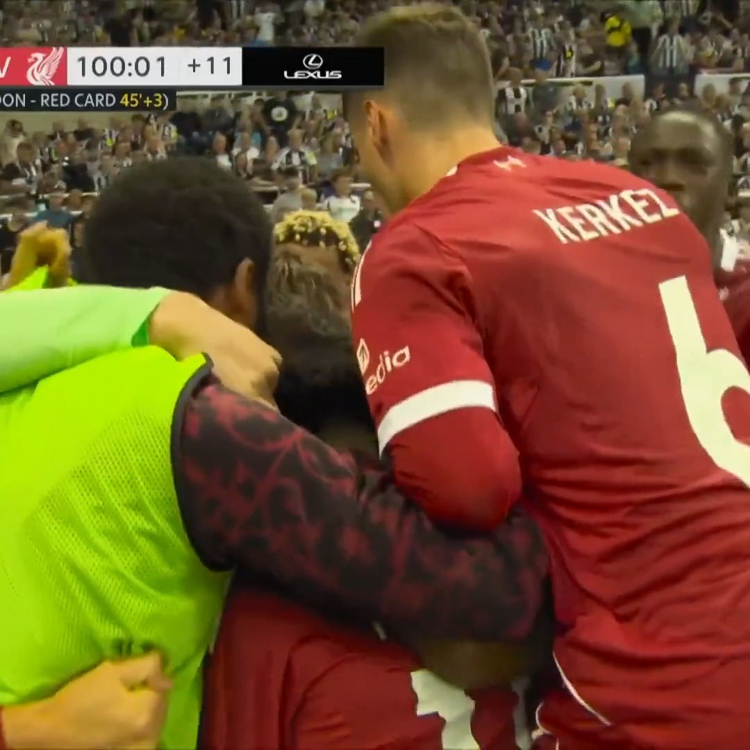 ABSOLUTELY ASTONISHING. 😵16-YEAR-OLD RIO NGUMOHA WINS IT FOR LIVERPOOL IN STOPPAGE TIME ON HIS PREMIER LEAGUE DEBUT.