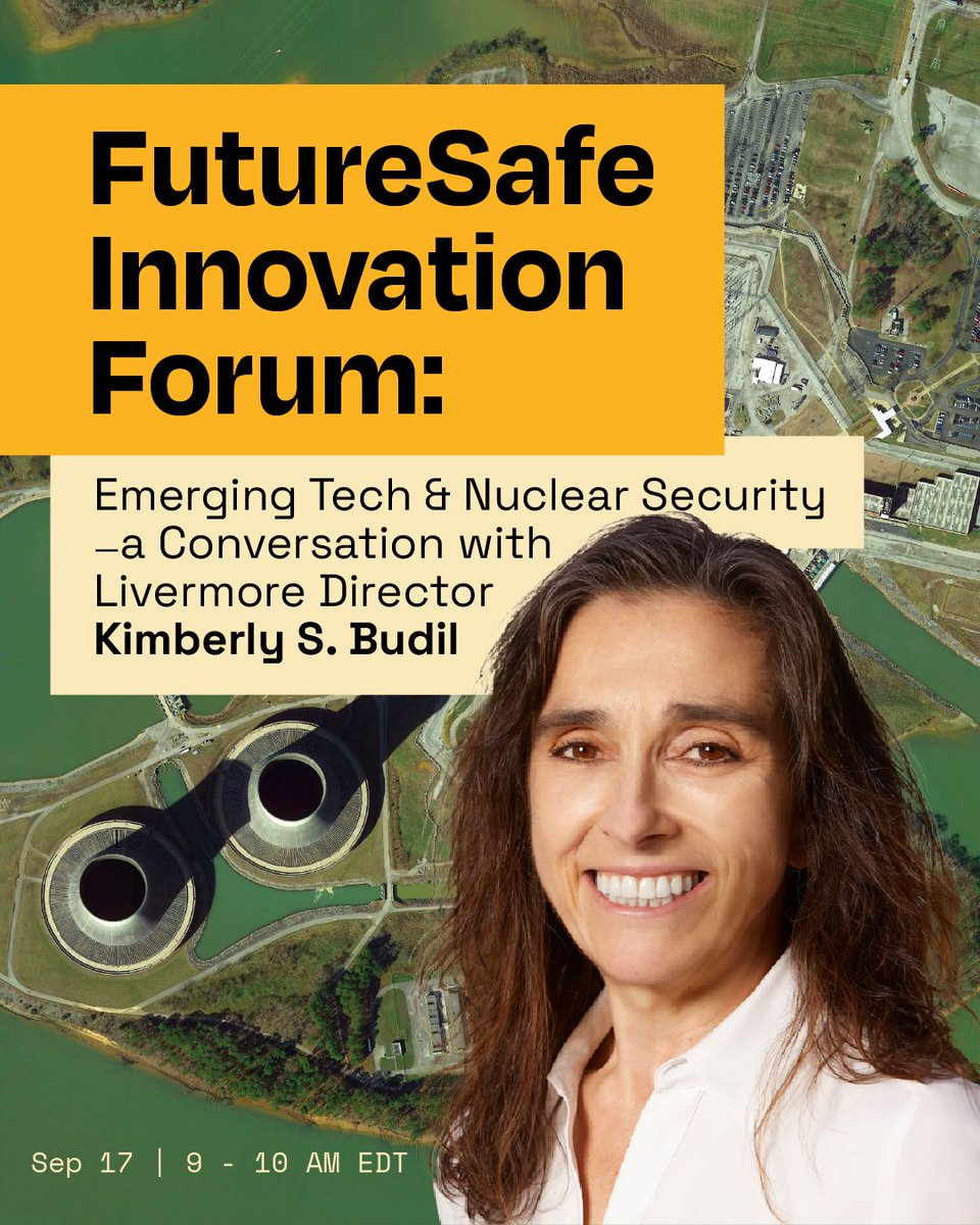 Join NTI FutureSafe on September 17 at 9am ET for a conversation with Kimberly S. Budil, PhD, Director of Lawrence Livermore National Laboratory, on the nuclear security enterprise—and how we can tailor it for our future. 

Learn more and register now: nti.org/events/futures…