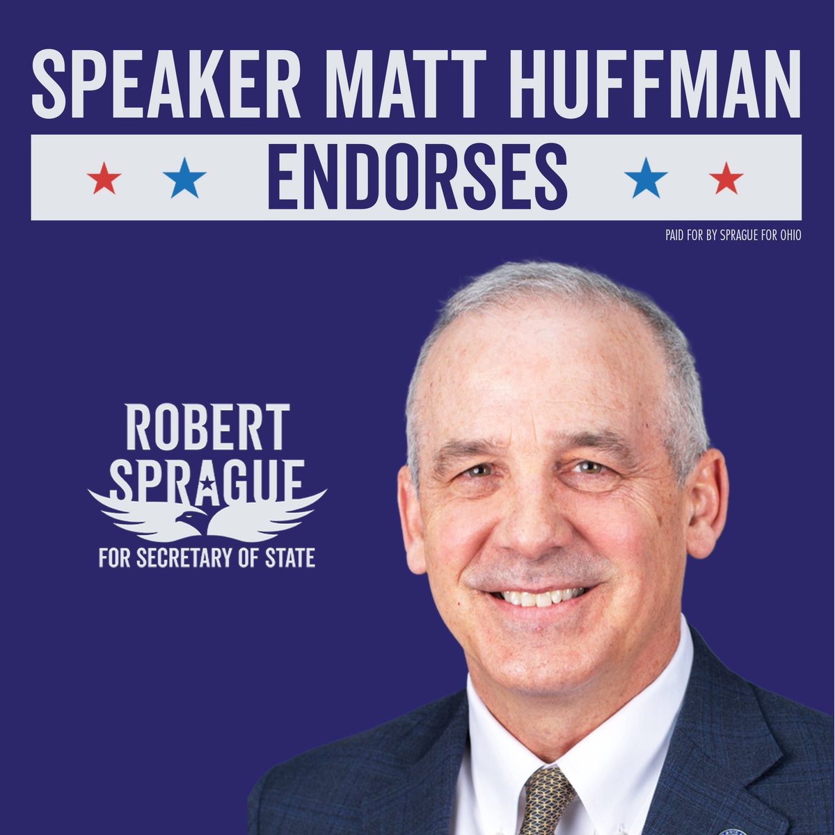 Speaker Huffman is a conservative champion for Ohio Republicans and understands that free and fair elections are the cornerstone to our democracy. I am thrilled to have his support and look forward to working closely with him and his team to keep Ohio elections honest and secure!