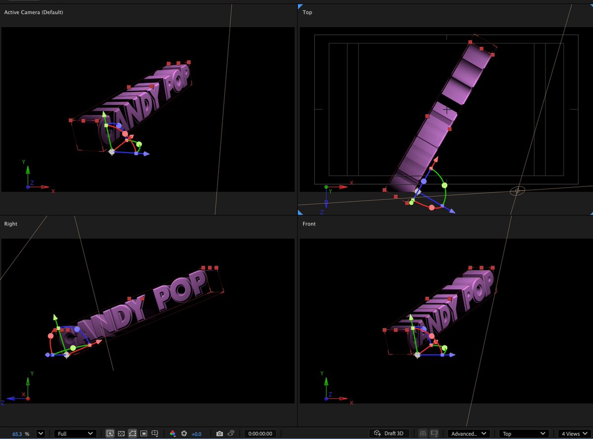 learning241206's tweet image. working on text shake, 3d typography, and lighting practice in ae.
#aftereffects #textanimation #3d