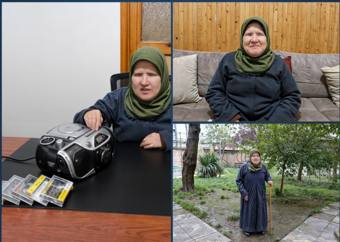 🔴 55 yaşında doğuştan görme engelli Fatma abla teypten ses kaydı dinleyerek 17 yılda hafız oldu

"Hafızlığımı bitirene kadar 6 teyp bozmuşumdur."