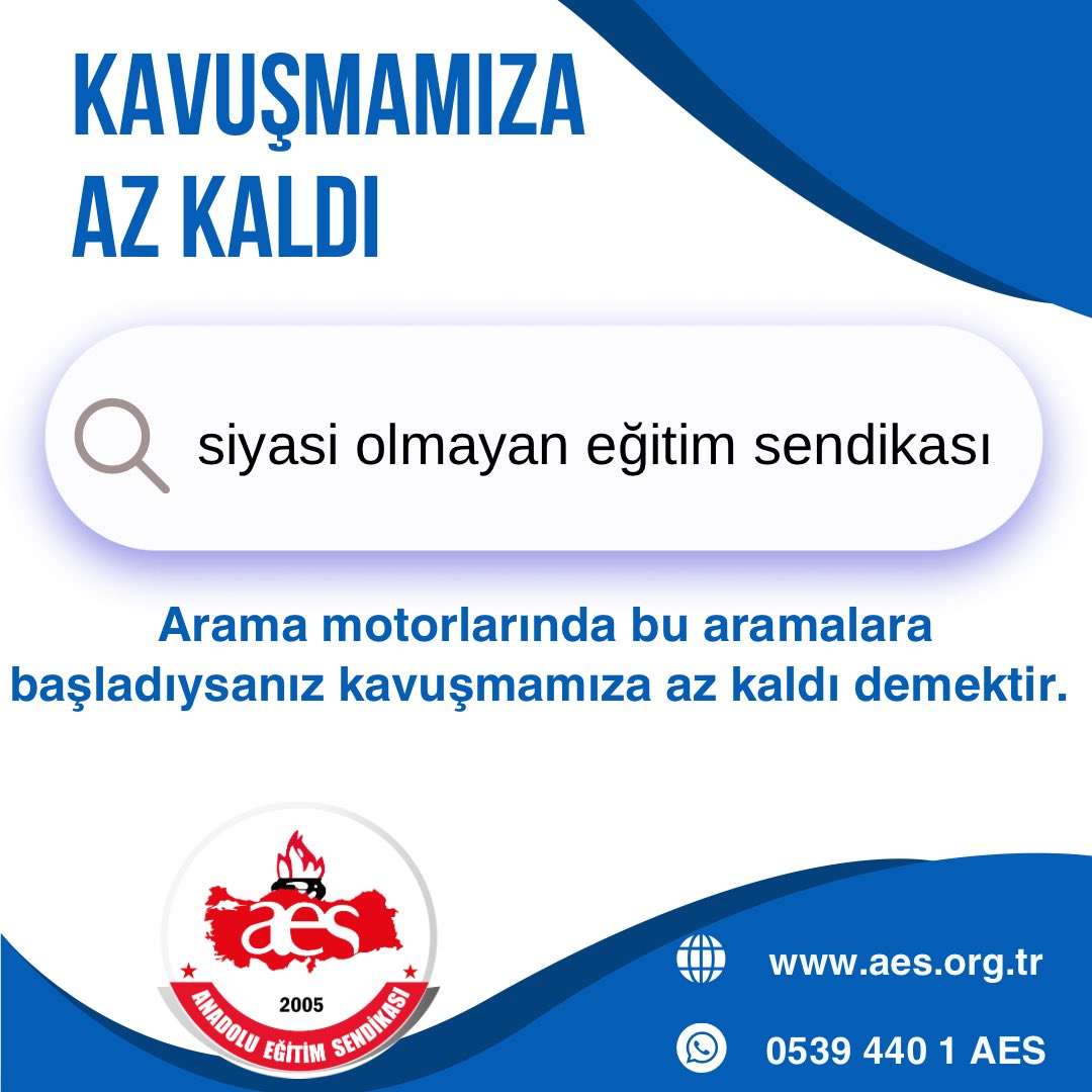 Sadece sizin haklarınız için mücadele eden bir sendika arıyorsanız doğru adrestesiniz. Biz Buradayız👇🏻 
aes.org.tr/online-uyelik
#AnadoluEğitimSendikası #BASK
#TopluSözleşme #MemuruSattınız