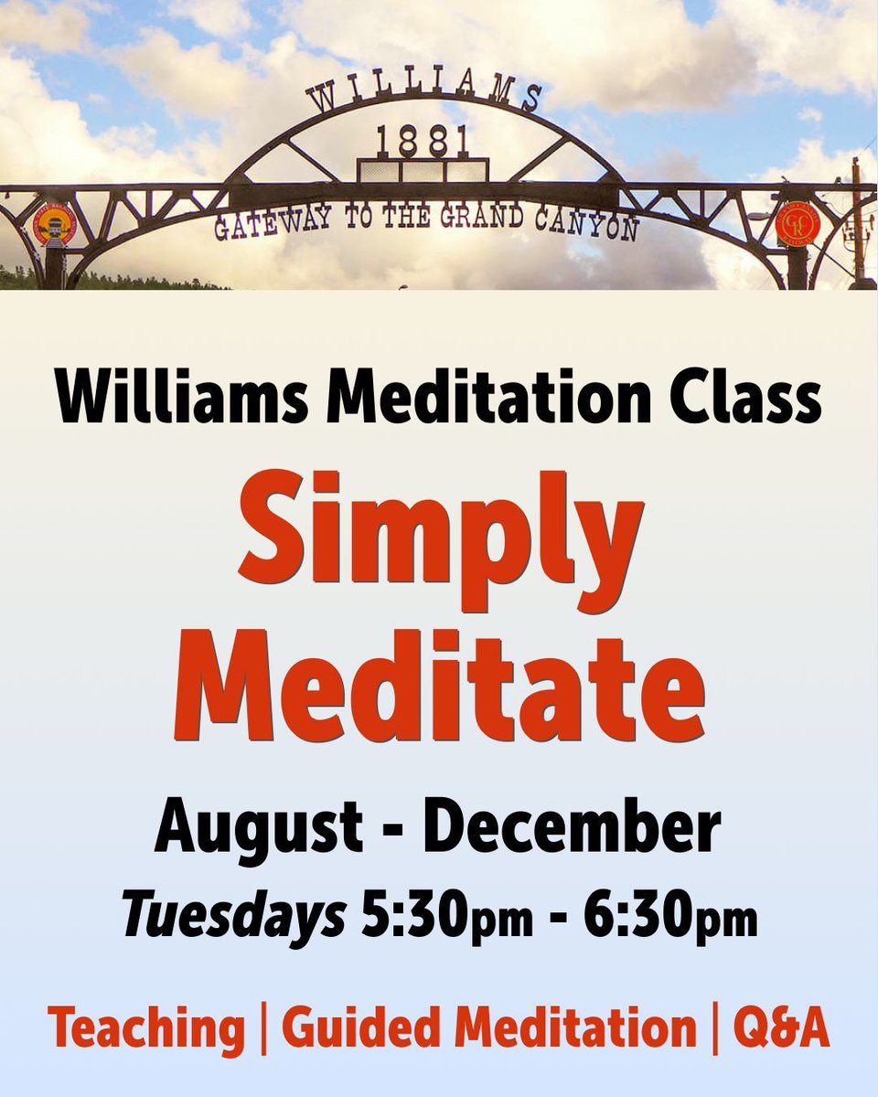 Take some time to focus on your inner peace and unwind. IKRC Grand Canyon is now offering weekly meditation classes in Williams to help you relax, let go of stress, and reflect on what truly matters. Join us at Walker Hall at St. John’s Episcopal-Lutheran Church  at 5:30.