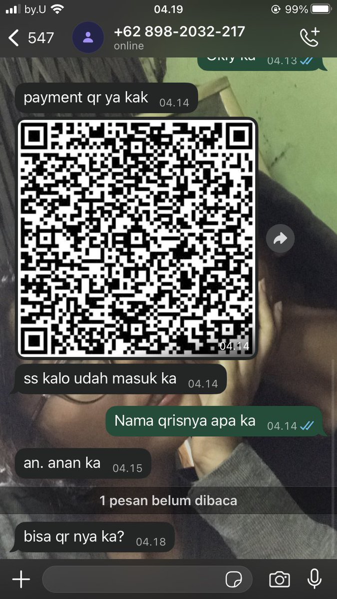 iyceel's tweet image. HATI HATI PENIPU @felomny
Nomornya
0898-2032-217
08982032217
+62 898-2032-217
628982032217

QRIS ATAS NAMA ANAN QUANTUM GAME
Lokasi qris di Banyumas

Engga si gua ga ketipu, cuma iseng aja liat reply ehh ada gelagat penipu
Masih berkeliaran jadi aware aja yagesya

#zonauang