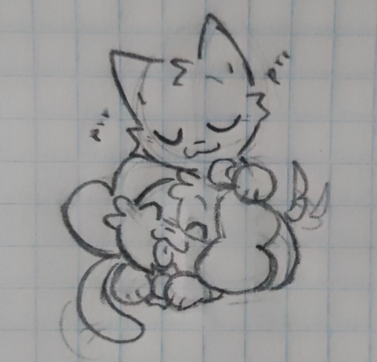 School again and I'm already done 🥀
have a dogday n' catnap doodle &lt;33
#smilingcritters #dogday #catnap