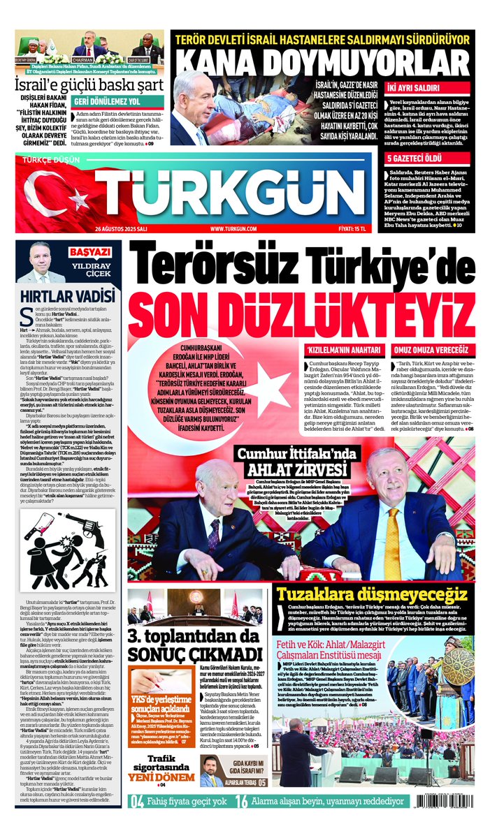 Gazetemizin 26 Ağustos 2025 Salı baskısını inceleyebilirsiniz... #Türkgün #turkgungazetesi