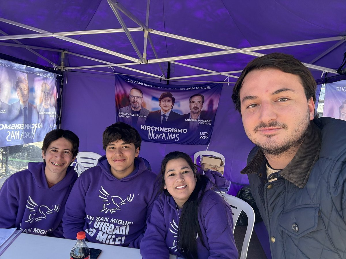 Recorriendo las mesas de LLA en la provincia de Buenos Aires. Trabajando todos los días, como siempre, desde el 2021. Cada vez somos más. Todos a fiscalizar el 7/09 y no se olviden que en San Miguel, Puiggari es Milei.