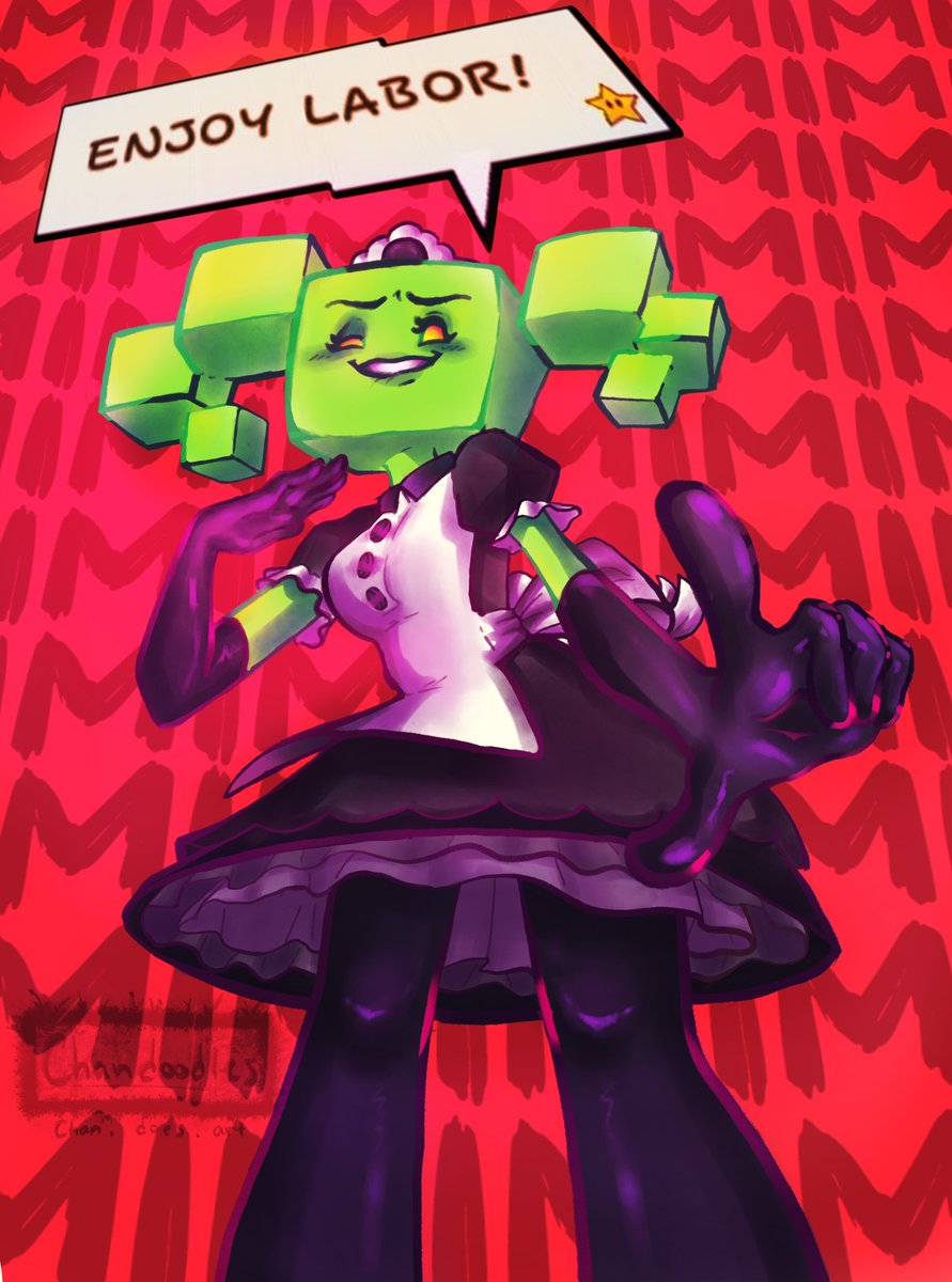 Would YOU survive a shift under Mimi’s management? 
💚🕷️
Which Paper Mario character do you think deserves a fun glow up next?! I am having fun with these!!!
🕸️🕸️🕸️
#PaperMario #SuperPaperMario #Mario #Nintendo #Fanart #MarioArt