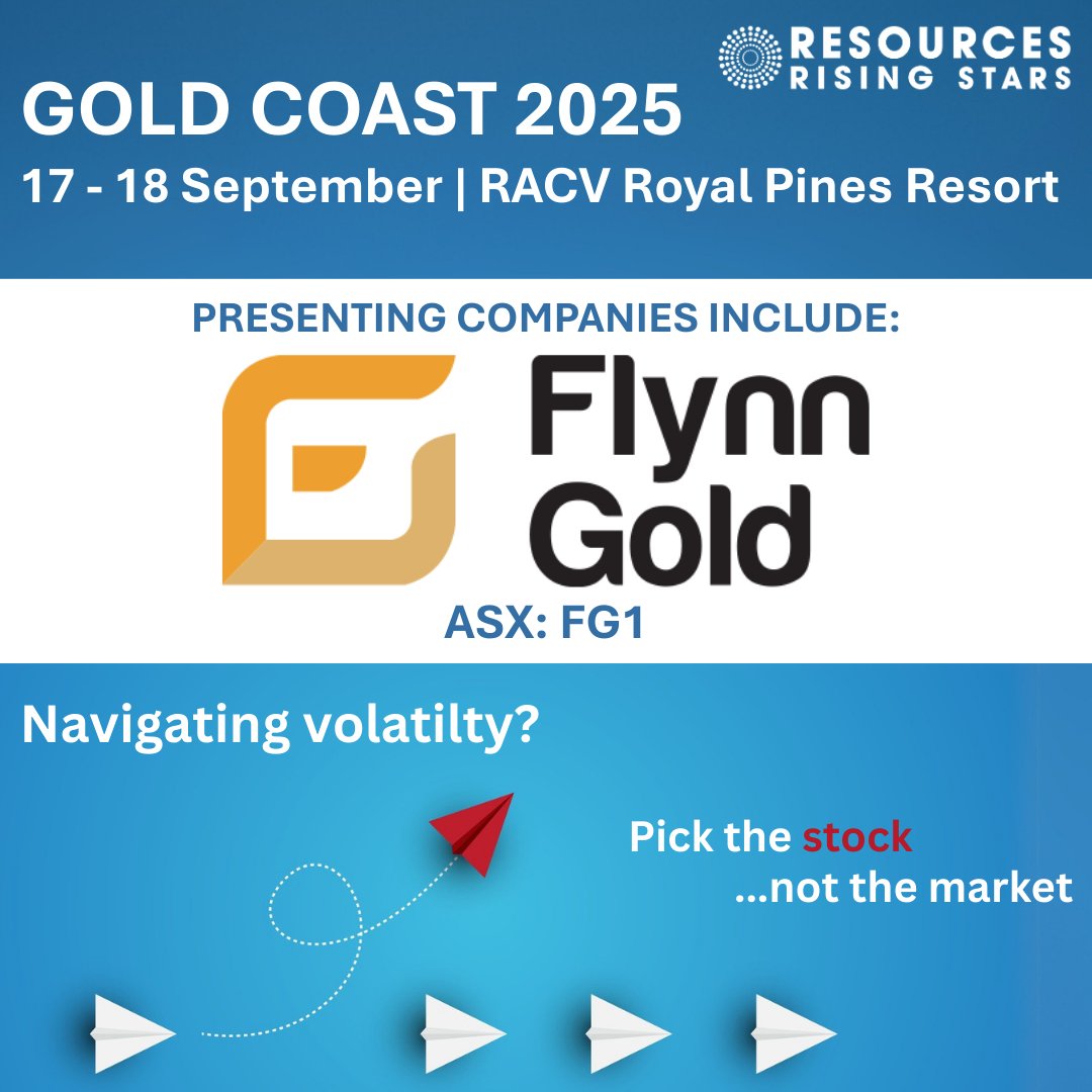 ResourcesRisingStars (@rr_stars) on Twitter photo Join <a href="/FlynnGoldLtd/">Flynn Gold</a>'s Managing Director Neil Marston at the RRS Gold Coast 2025 Investor Conference on the 17th & 18th of September at the RACV Royal Pines Resort.
Register now to secure your attendance: ow.ly/ro4V50WHX1h
#RRSGoldCoast2025 Join <a href="/FlynnGoldLtd/">Flynn Gold</a>'s Managing Director Neil Marston at the RRS Gold Coast 2025 Investor Conference on the 17th & 18th of September at the RACV Royal Pines Resort.
Register now to secure your attendance: ow.ly/ro4V50WHX1h
#RRSGoldCoast2025