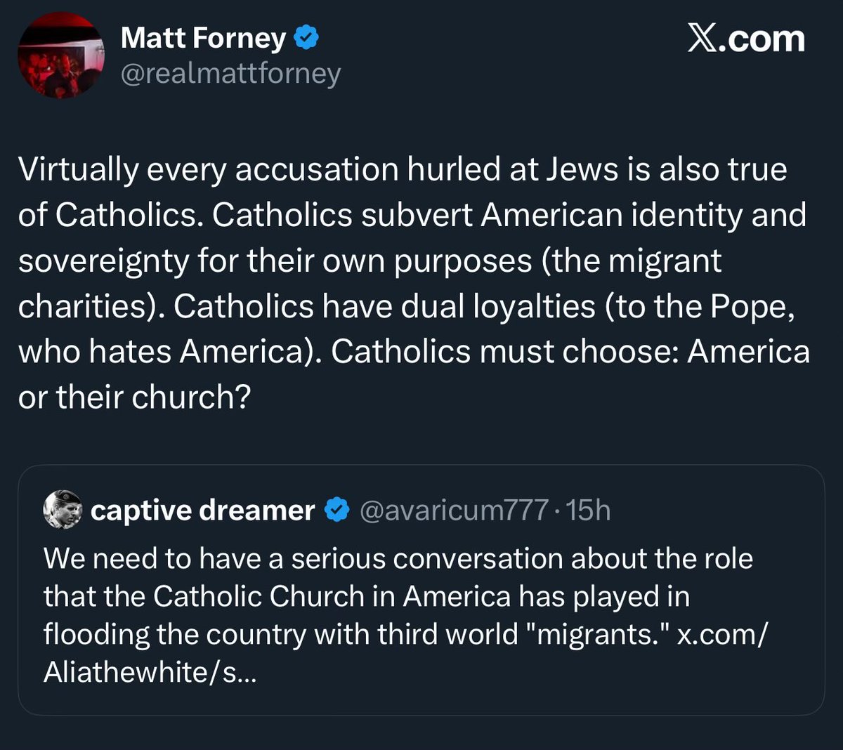 Altzog always contradicting itself:

Hates Catholics, supports Vance 
Hates Indians, supports Vance 
Loves aesthetics/bodybuilding, supports fat ugly Vance.