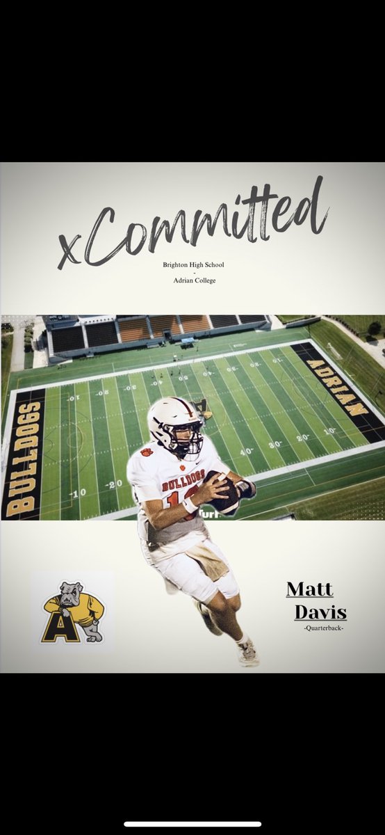 Matt Davis (@mattdavisqb) on Twitter photo Committed. Go Dawgs!!!
<a href="/Josh_Jack17/">Josh Jackson, CMPC</a> <a href="/Coach_Ty_Palka/">Tyler Palka</a> <a href="/Coach_Palka/">Joe Palka</a> <a href="/AdrianCollegeFB/">Adrian College Football</a> Committed. Go Dawgs!!!
<a href="/Josh_Jack17/">Josh Jackson, CMPC</a> <a href="/Coach_Ty_Palka/">Tyler Palka</a> <a href="/Coach_Palka/">Joe Palka</a> <a href="/AdrianCollegeFB/">Adrian College Football</a>