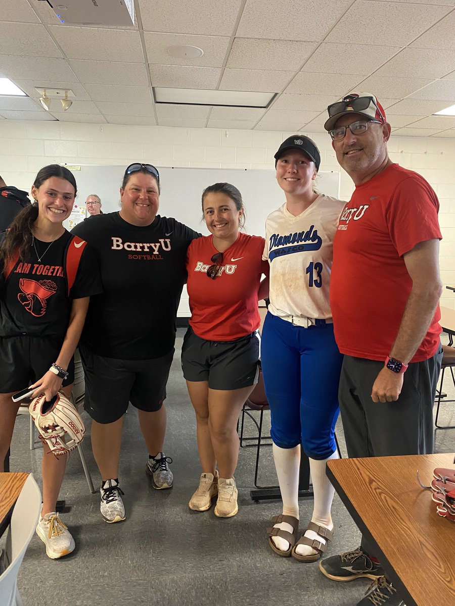 Mary Miller (@marymiller2008) on Twitter photo Thank you to <a href="/CoachCotter14/">Sean Cotter</a>, <a href="/h_kathios19/">Holly Kathios</a>, & all of <a href="/BarryUSoftball/">Barry University Softball</a> for a great two day camp! I learned a lot defensively with slowing down catch/throw as well as important catching tips behind the plate. I’m so glad I got to see what Barry is all about!
<a href="/MmWasco/">Wasco Diamonds 18u MM</a> <a href="/meganmahaffy15/">Megan Mahaffy</a> Thank you to <a href="/CoachCotter14/">Sean Cotter</a>, <a href="/h_kathios19/">Holly Kathios</a>, & all of <a href="/BarryUSoftball/">Barry University Softball</a> for a great two day camp! I learned a lot defensively with slowing down catch/throw as well as important catching tips behind the plate. I’m so glad I got to see what Barry is all about!
<a href="/MmWasco/">Wasco Diamonds 18u MM</a> <a href="/meganmahaffy15/">Megan Mahaffy</a>