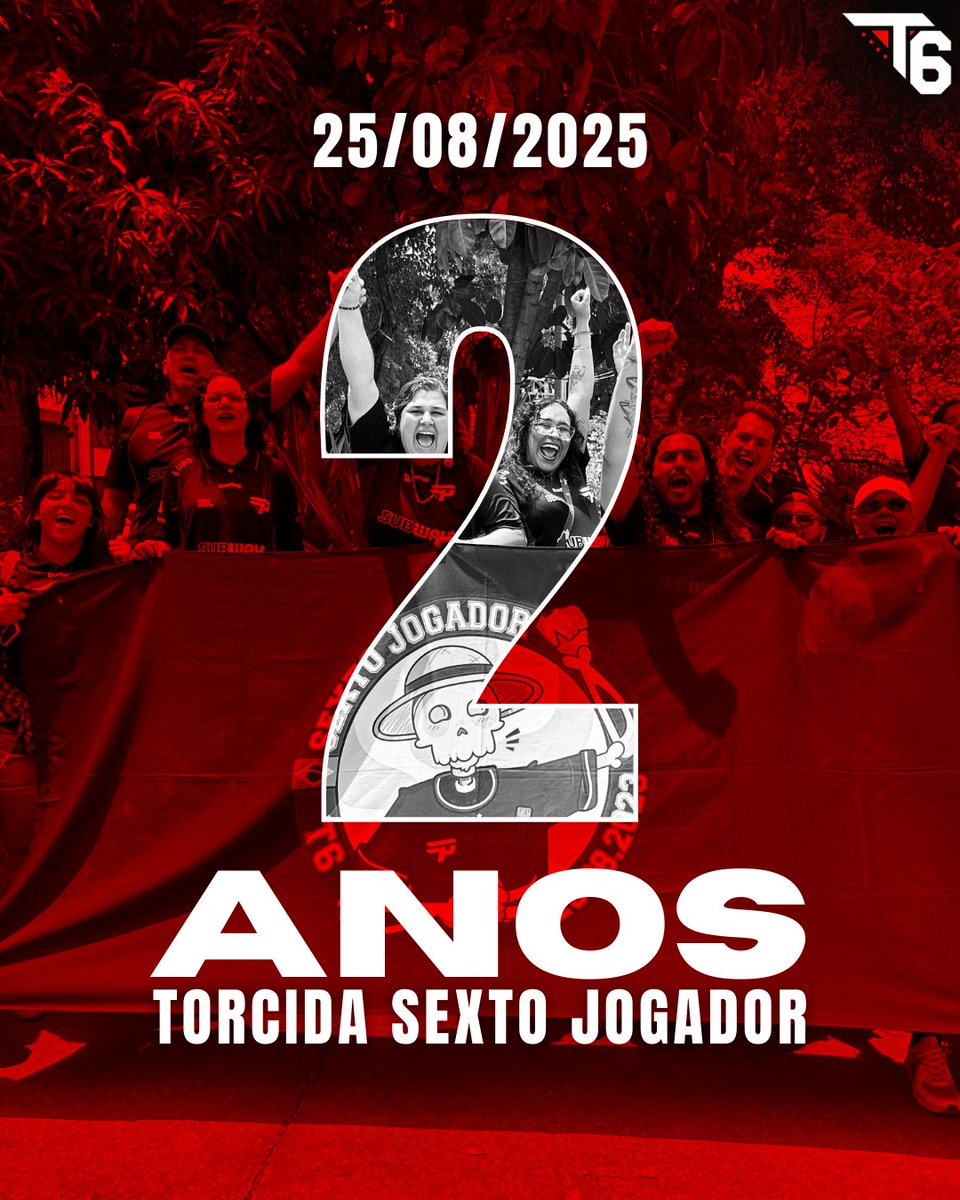 SextoJogador's tweet photo. Hoje completam 2 anos que a Torcida Sexto Jogador nasceu, e desde então seguimos juntos, cantando, vibrando e mostrando nossa paixão pela paiN.
Obrigado a todos que fazem parte dessa família. Vamos juntos por muitos e muitos anos! ❤️

Ah... Novidades em breve! 😉 https://t.co/XleEcrpdM0