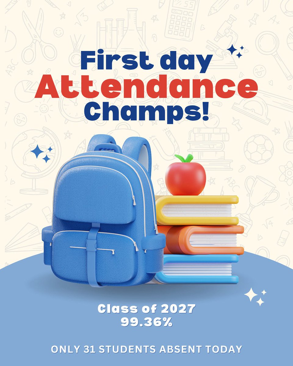 What do you do when there are only 31 out of 1,400 students absent?  You celebrate!! 🎉🥳🎉