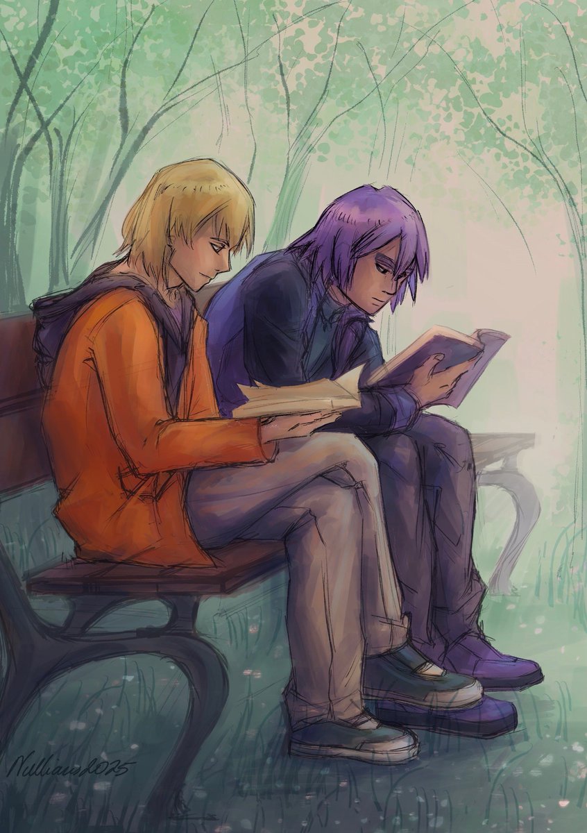 Nullians's tweet image. Got a new laptop so they had to be the first ones to bless if 💛💜
#vorpalshipping #trip #paul