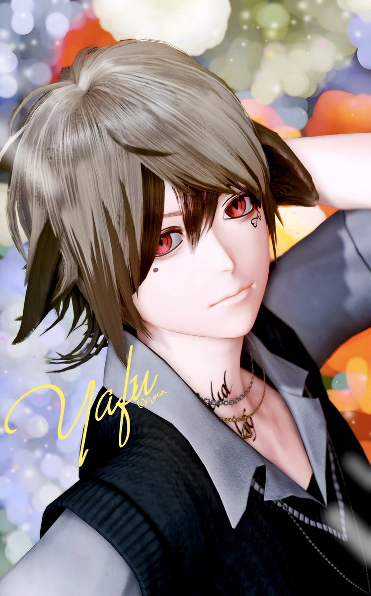 おはやふー☀️🐾໊
今日の #ぷそかおようび は3男くん📸
「兄さんには負けたくないね」
#PSO2NGS_SS