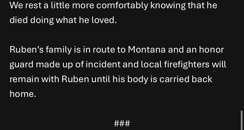 JoshMNBCMT's tweet image. BREAKING: Fallen firefighter on the Bivens Creek blaze identified as Ruben Gonzales Romero of Keiser, Oregon #mtfire