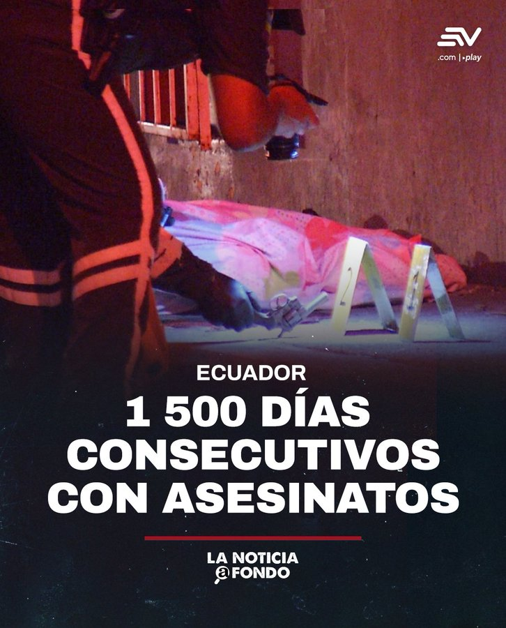 mauroandinoe's tweet photo. Cifras espeluznantes. Tantos estados de excepción, militarización de la sociedad, visitas de mercenarios extranjeros y la situación no ha cambiado para nada. Los relatos noticiosos en Ecuador se han convertido en un parte mortuorio permanente. Desde Carondelet, mientras tanto, se busca concentrar todo el poder del Estado y violentar la Constitución a placer.