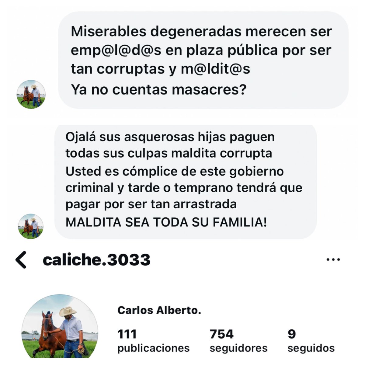 Adriana Lucía (@adrianalucia) on Twitter photo Señores <a href="/FiscaliaCol/">Fiscalía Colombia</a> y <a href="/CaiVirtual/">Centro Cibernético</a>
El señor que ayer sugirió que deberían empalarme a mí y a mis hijas de 3 años no ha parado de acosarme por Instagram. Algo debe poder hacerse. Señores <a href="/FiscaliaCol/">Fiscalía Colombia</a> y <a href="/CaiVirtual/">Centro Cibernético</a>
El señor que ayer sugirió que deberían empalarme a mí y a mis hijas de 3 años no ha parado de acosarme por Instagram. Algo debe poder hacerse.