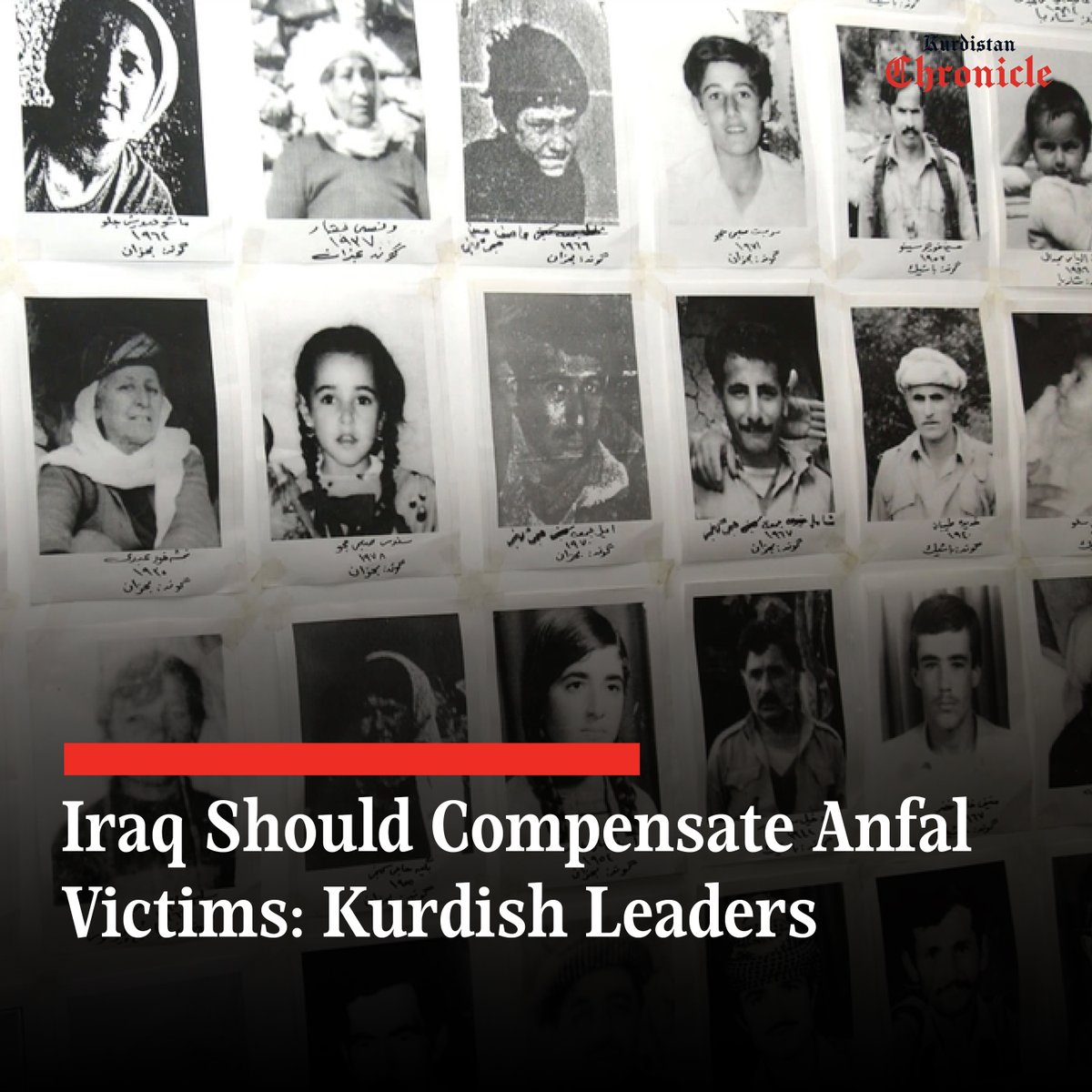 Kurdistan Chronicle (@krdchronicle) on Twitter photo “The federal government must compensate their families. We honor the memory of martyrs of the Anfal genocide and all martyrs of Kurdistan.” — PM <a href="/masrourbarzani/">Masrour Barzani</a>.
Read more: kurdistanchronicle.com/babat/4124 “The federal government must compensate their families. We honor the memory of martyrs of the Anfal genocide and all martyrs of Kurdistan.” — PM <a href="/masrourbarzani/">Masrour Barzani</a>.
Read more: kurdistanchronicle.com/babat/4124