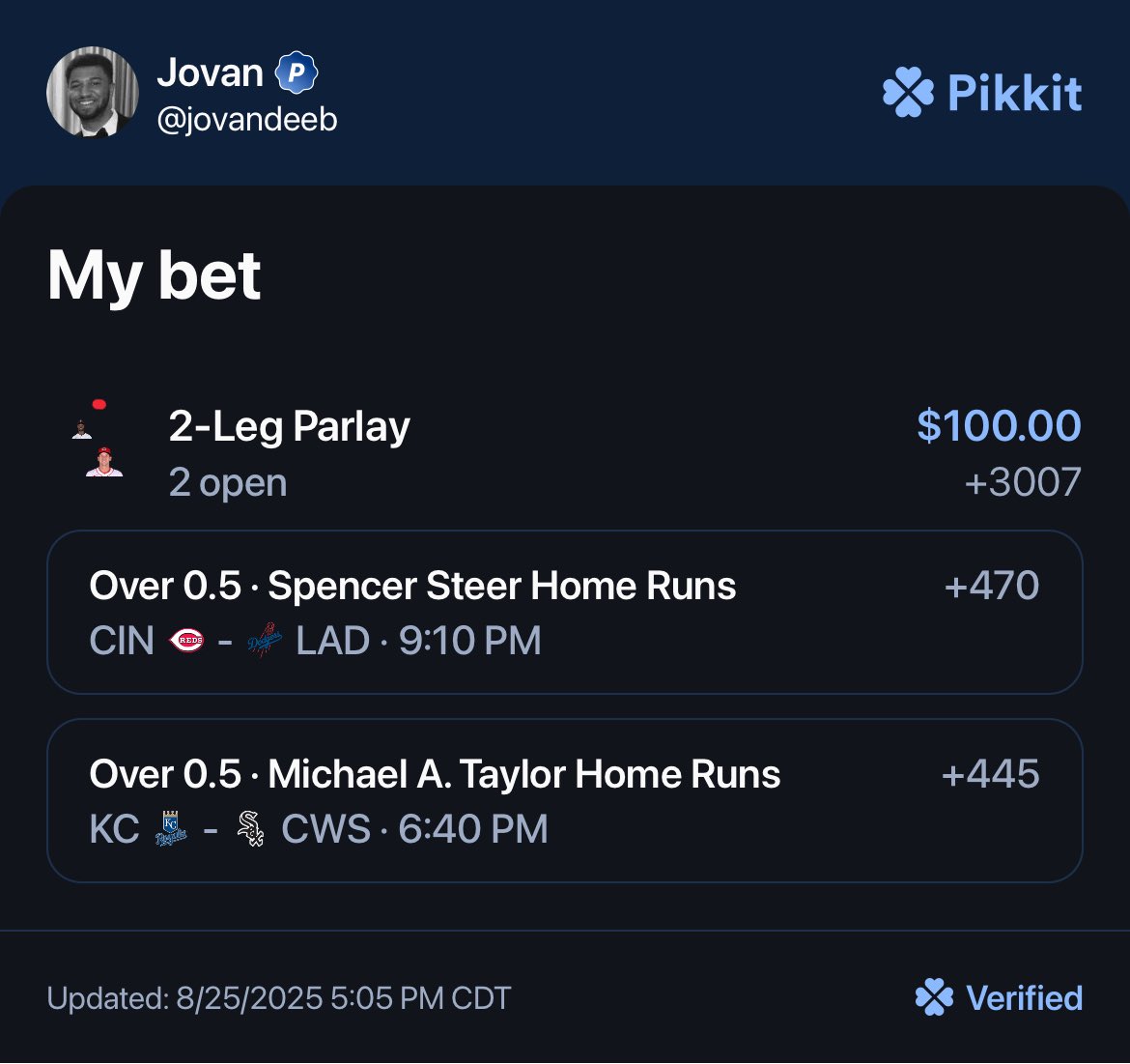 Jovan (@jovan_deeb) on Twitter photo Attempt #10 at trying to hit a collab HR lay with <a href="/BookitWithTrent/">Trent Attyah</a>
Trent: Steer
Me: Taylor
This finally matches the randomness of the first couple we did…maybe that’s the difference 👀 Attempt #10 at trying to hit a collab HR lay with <a href="/BookitWithTrent/">Trent Attyah</a>
Trent: Steer
Me: Taylor
This finally matches the randomness of the first couple we did…maybe that’s the difference 👀