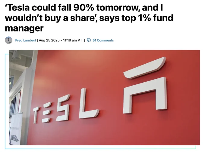 🔵BARCHART: David Giroux: Anche con un crollo del 90% di Tesla, non comprerei azioni $TSLA