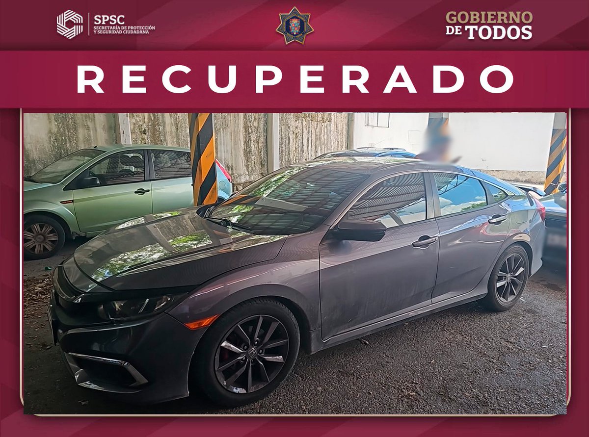 🚔 La SPSC informa que en revisión del REPUVE se detectó un Honda Civic 2020 con alteraciones en sus números de identificación y reporte de robo en Jalisco.

La unidad fue asegurada y puesta a disposición de la Fiscalía.

#PolicíadeCampeche
#LaMisiónesdeTodos