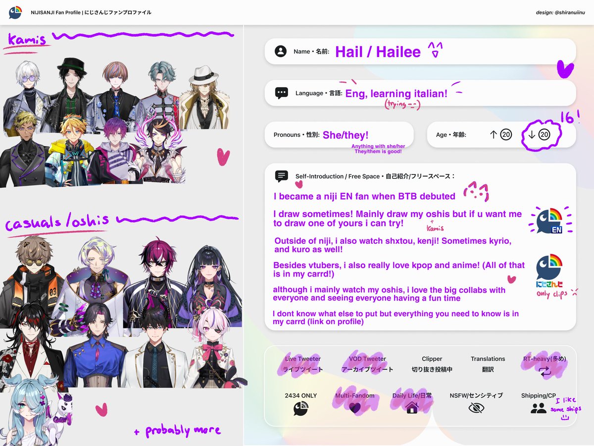 hyunsfever's tweet image. I feel like this is kinda a mess but i wanted to make one teehee ⭐️🩷 #nijiintro