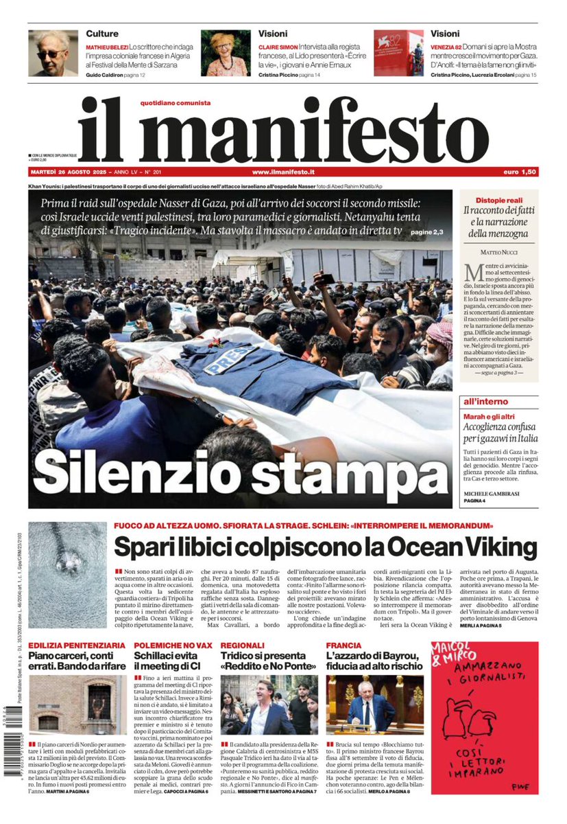 Prima il raid sull’ospedale Nasser di Gaza, poi all’arrivo dei soccorsi il secondo missile: così Israele uccide venti palestinesi, tra loro paramedici e giornalisti. Netanyahu tenta di giustificarsi: «Tragico incidente». Ma stavolta il massacro è andato in diretta tv
