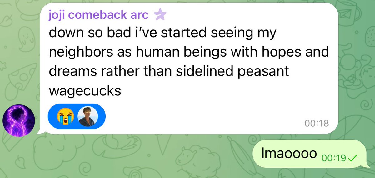 you know the markets bad when chats start talking like this <a href="/metaversejoji/">joji</a>