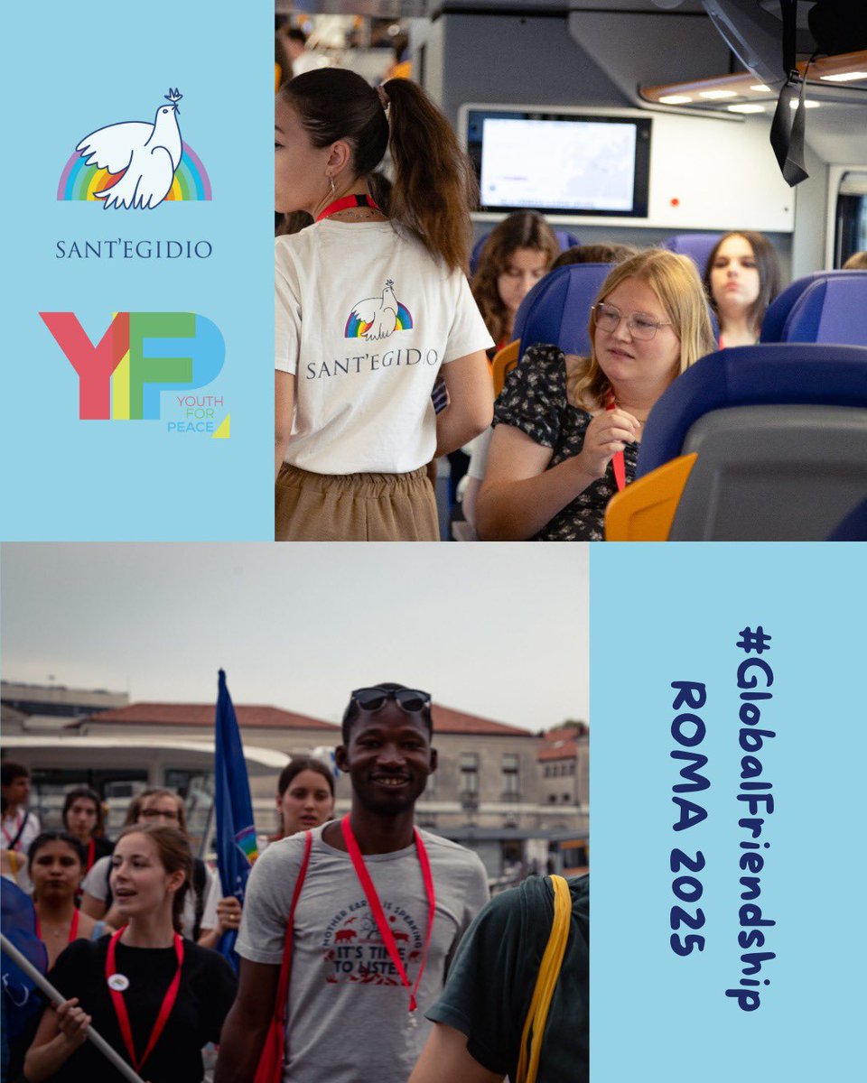 👉 Road to… #Rome! The city waits for you all coming soon! 🕊️🕊️🕊️ Manca poco! Tanti #giovani provenienti da tutta Europa arriveranno a Roma per il #GlobalFriendship 2025!
👉 Conferenze e incontri sui temi del nostro presente e futuro, per costruire vie e ponti per la #pace.